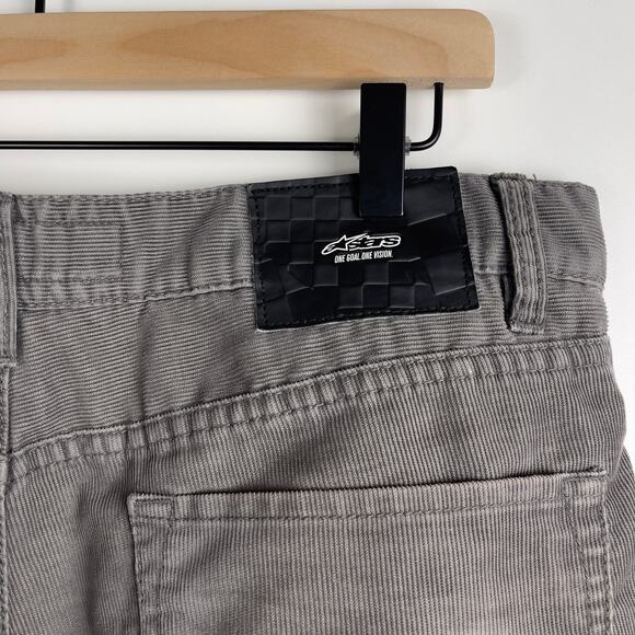 Alpinestars Gray Corduroy Straight Leg Pants Size 36 Riding Motorcycle - Picture 10 of 14
